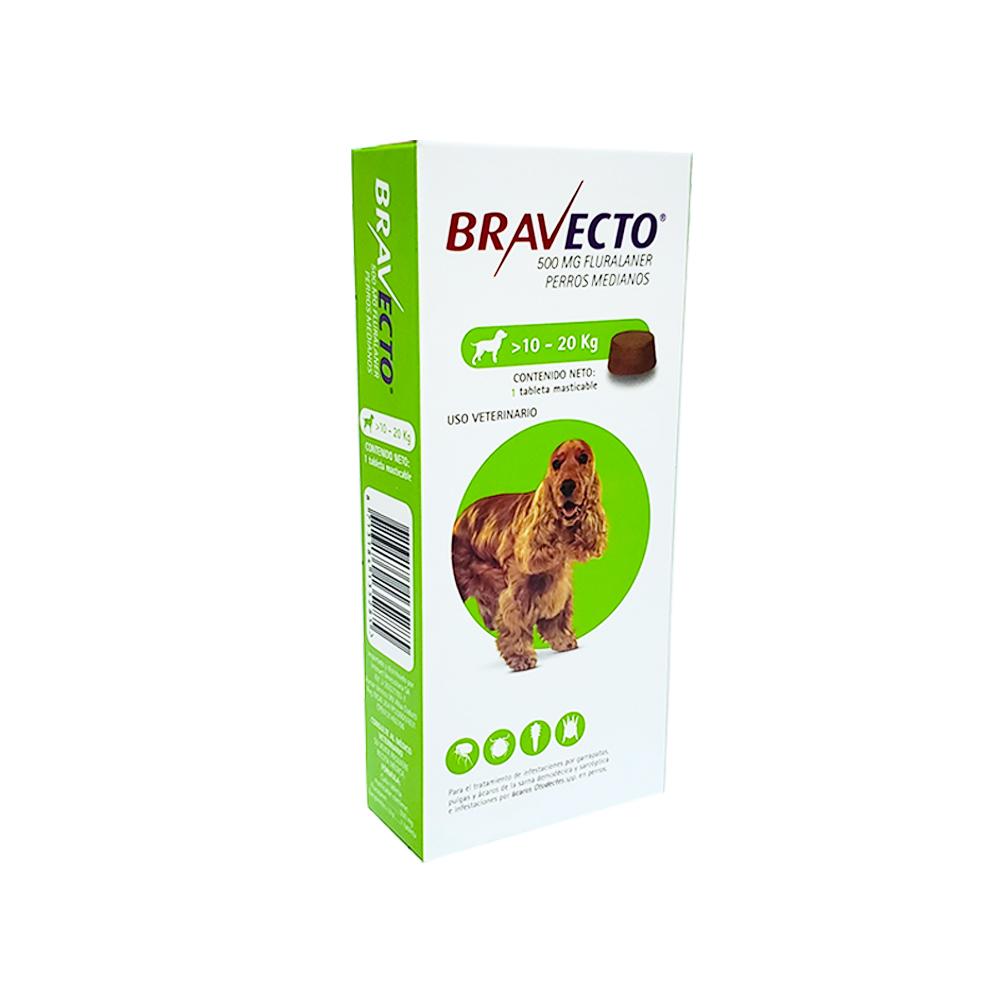 Bravecto Chew Tableta Masticable Antiparasitaria Externa para Perro, 10 a 20 kg