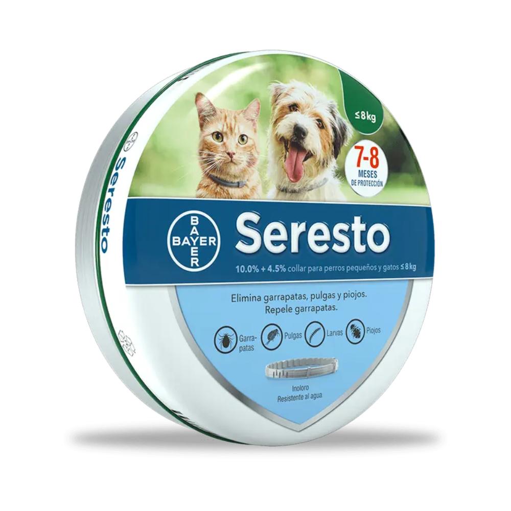 Collar antipulgas y antigarrapatas Seresto Gatos y Perros menores de 8kg