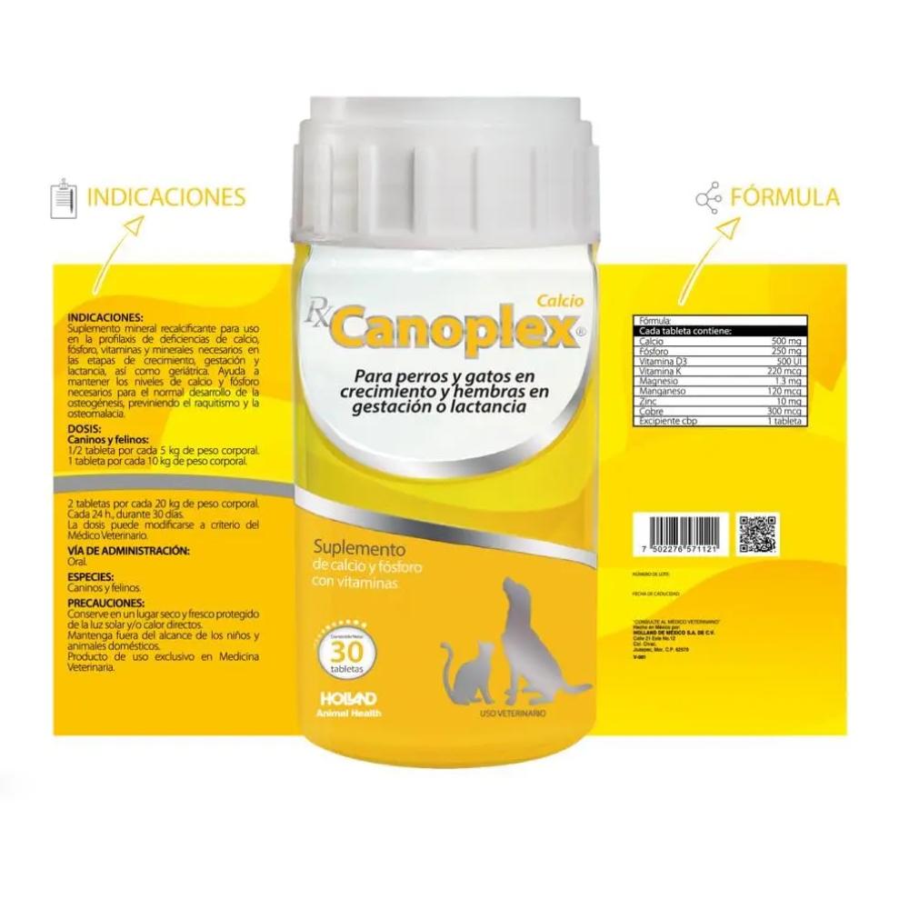 Canoplex Calcio 30 Tabletas